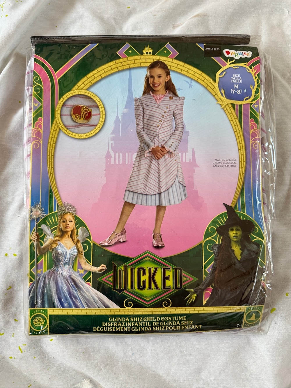 M (7-8) Wicked Glinda Child Costume – Pink/White
